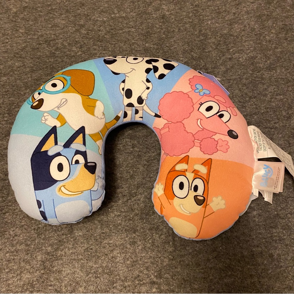 Bluey Colorful Cartoon Character Neck‎ Pillow Childs New